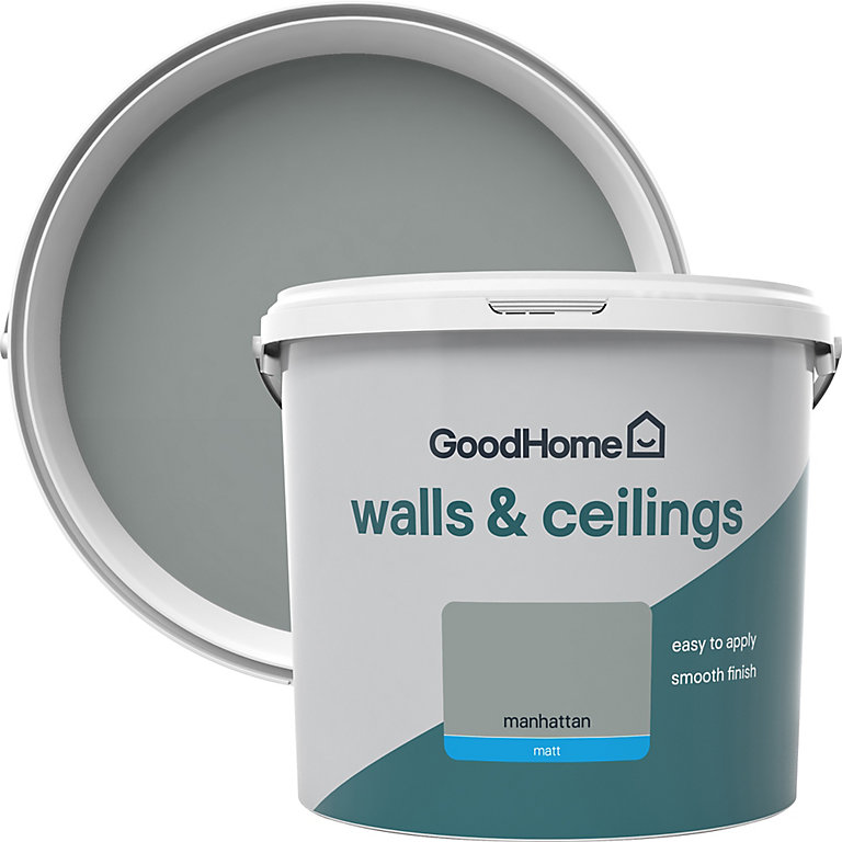 Product image for GoodHome Walls & ceilings Manhattan Matt Emulsion paint, 5L