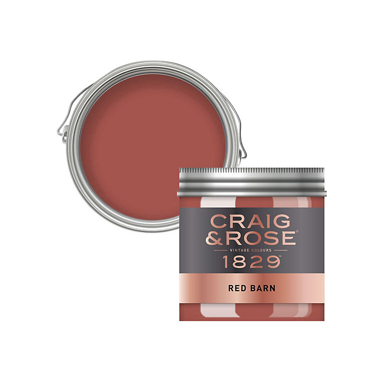 Product image for Craig & Rose 1829 Red Barn Chalky Emulsion paint, 50ml