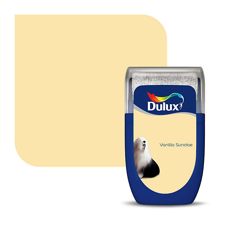 Product image for Dulux Standard Vanilla sundae Matt Emulsion paint, 30ml Tester pot