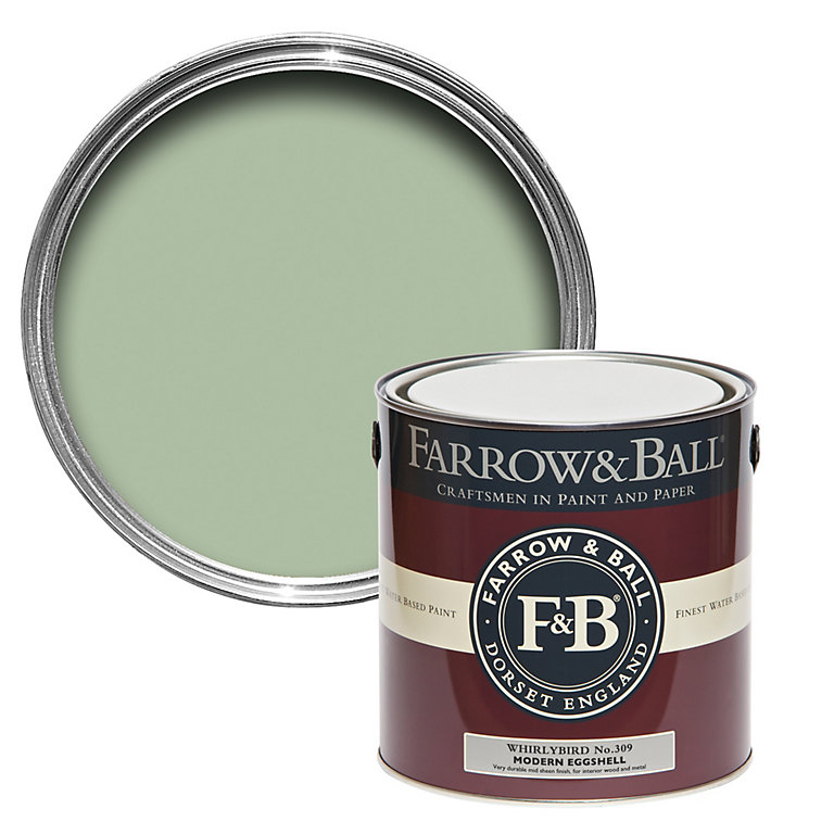 Product image for Farrow & Ball Modern Whirlybird No.309 Eggshell Paint, 2.5L