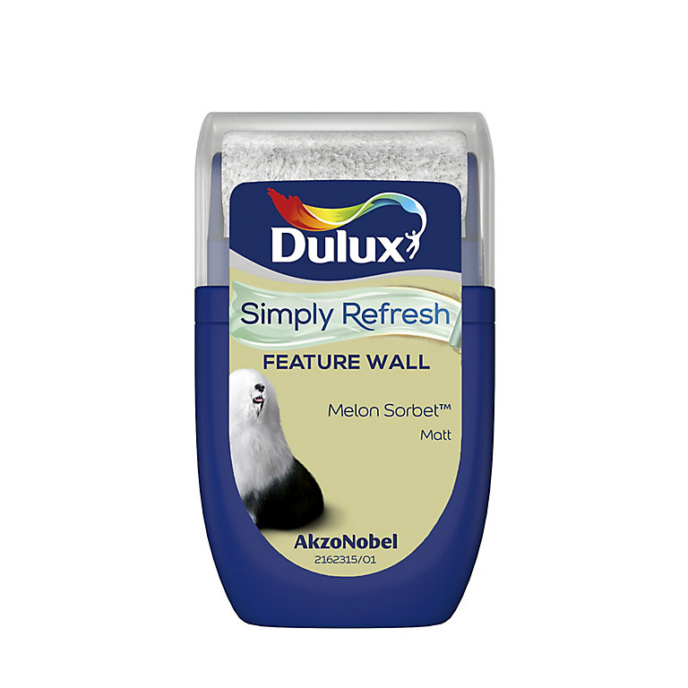 Image of Dulux One coat Melon sorbet Matt Emulsion paint, 30ml Tester pot