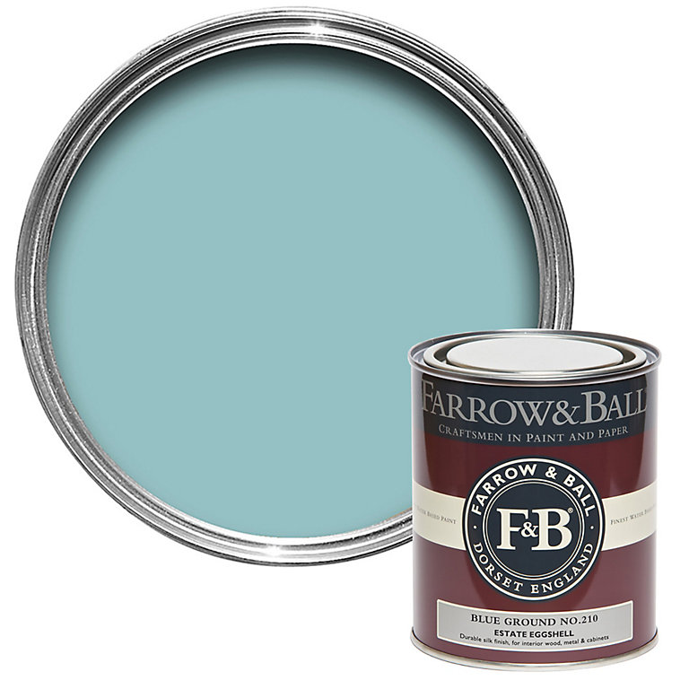 Product image for Farrow & Ball Estate Blue Ground No.210 Eggshell Paint, 750ml