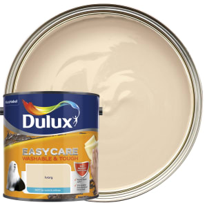 Product image for Dulux Easycare Ivory Matt Emulsion paint, 2.5L
