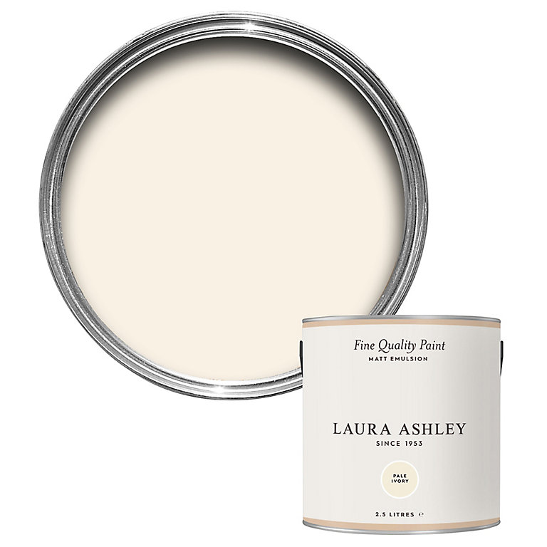 Image of Laura Ashley Pale Ivory Matt Emulsion paint, 2.5L