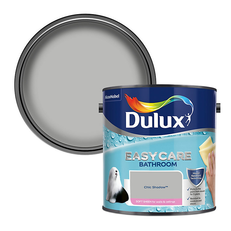 Image of Dulux Easycare Bathroom Chic shadow Soft sheen Emulsion paint, 2.5L