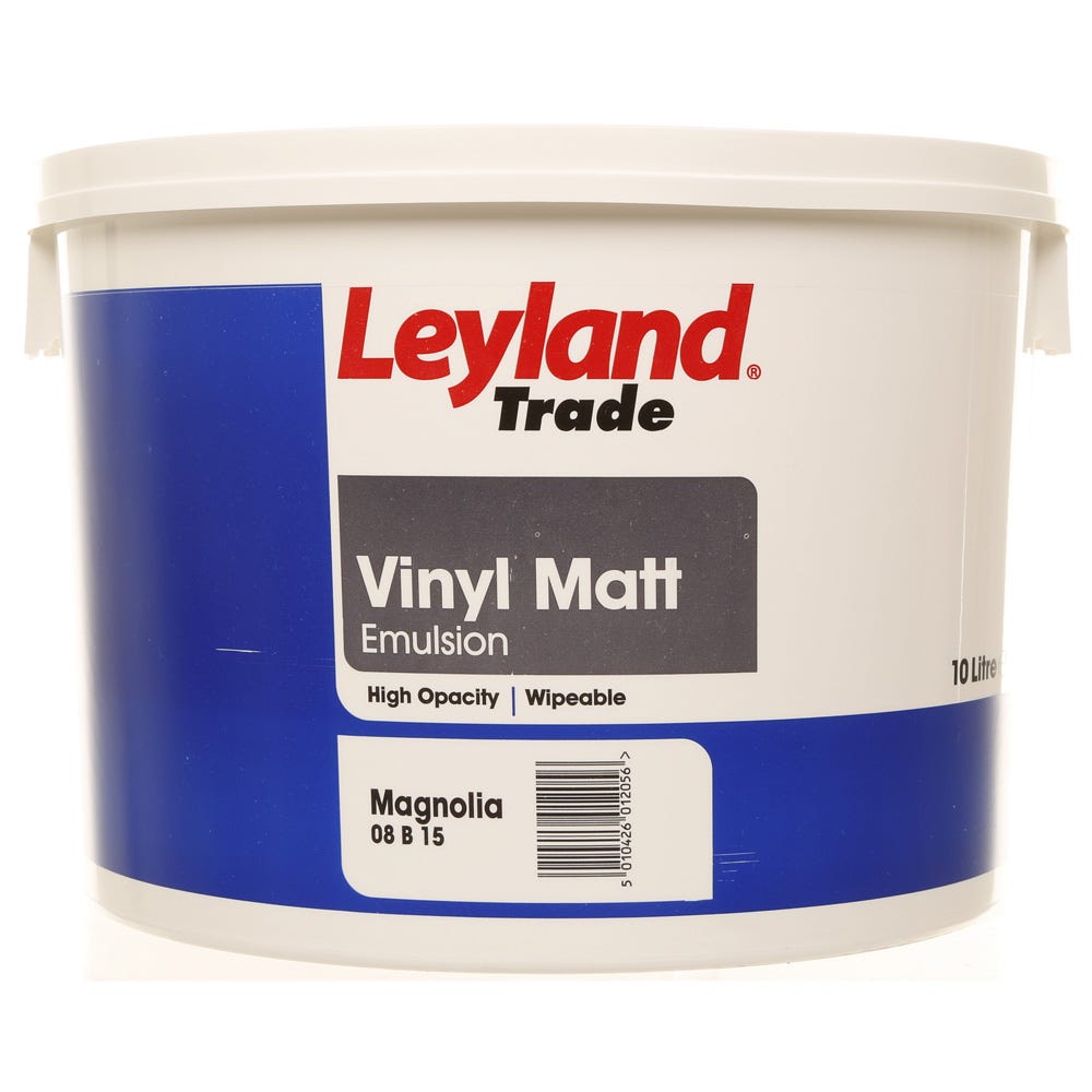Image of Leyland Trade Magnolia Matt Emulsion paint, 10L