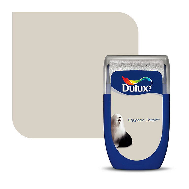 Product image for Dulux Standard Egyptian cotton Matt Emulsion paint, 30ml Tester pot