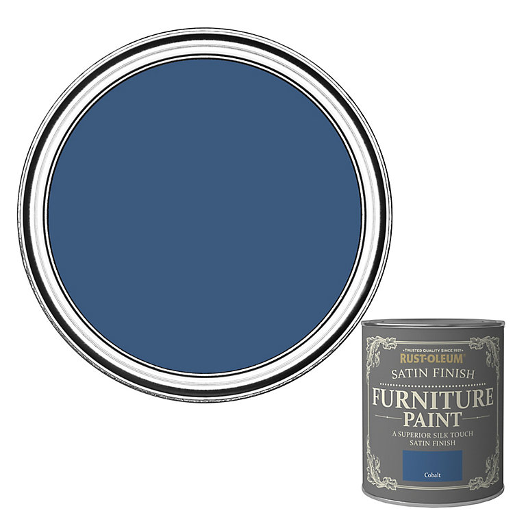 Product image for Rust-Oleum Cobalt Satinwood Furniture paint, 750ml