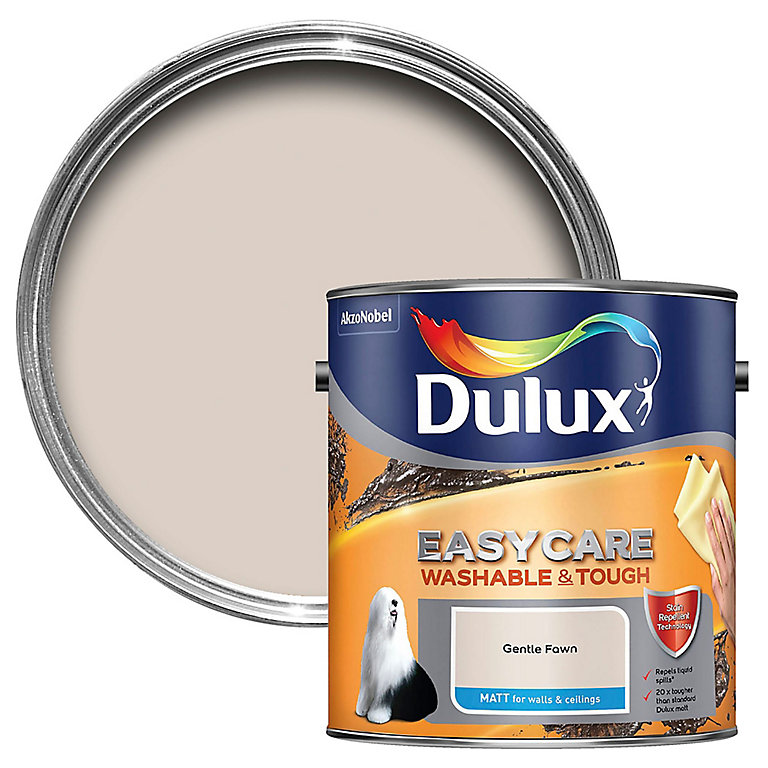 Product image for Dulux Easycare Gentle fawn Matt Emulsion paint, 2.5L