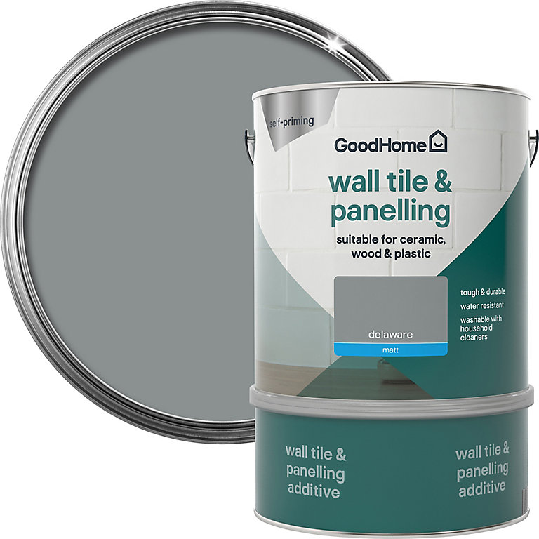 Product image for GoodHome Renovation Delaware Matt Wall tile & panelling paint, 2L