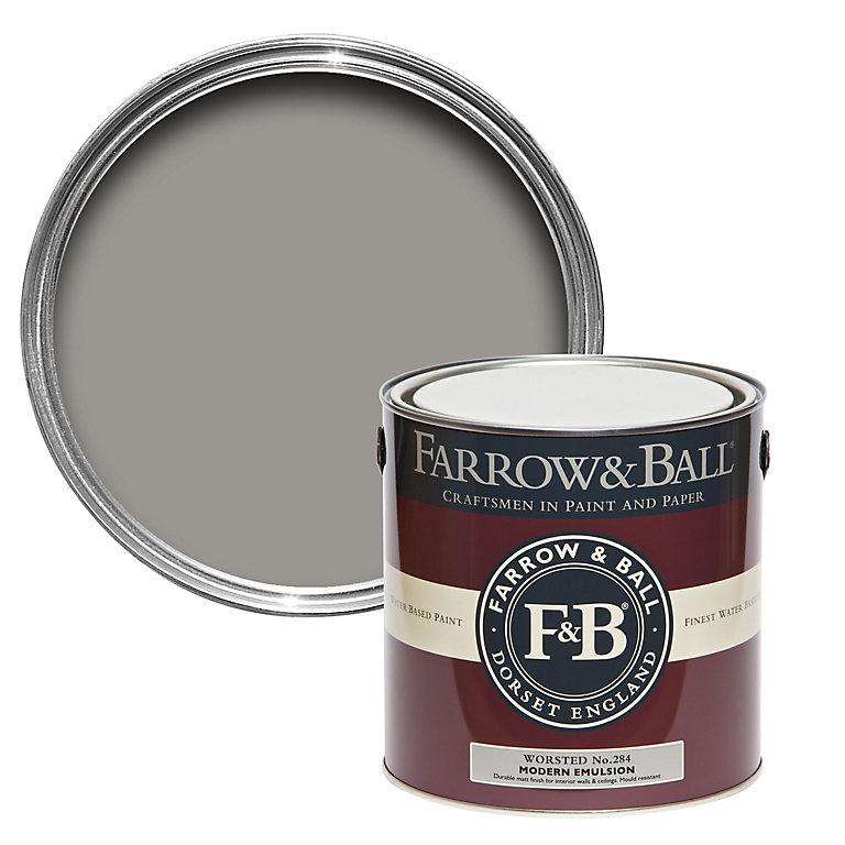 Image of Farrow & Ball Modern Worsted Matt Emulsion paint, 2.5L