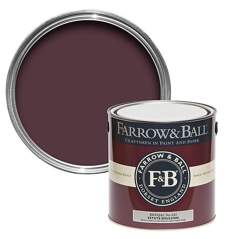 Image of Farrow & Ball Estate Brinjal Matt Emulsion paint, 2.5L