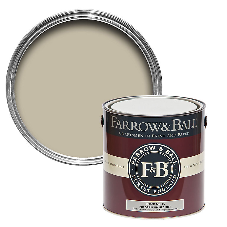 Image of Farrow & Ball Modern Bone Matt Emulsion paint, 2.5L