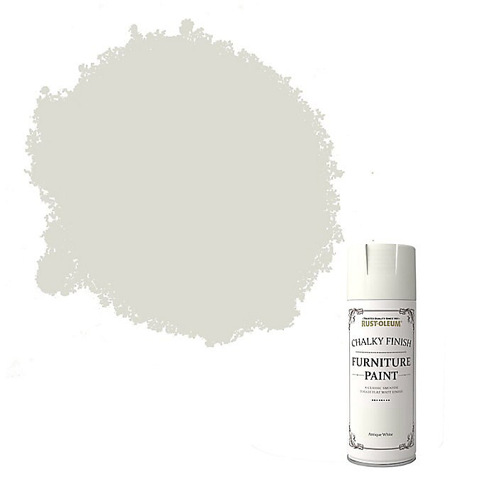 Product image for Rust-Oleum Antique White Matt Chalky effect Multi-surface Spray paint, 400ml