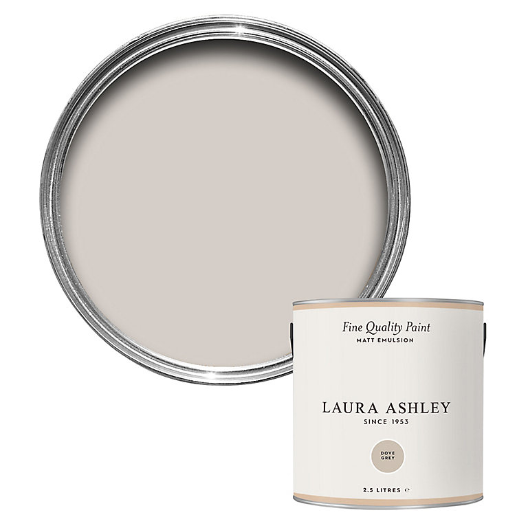 Image of Laura Ashley Dove Grey Matt Emulsion paint, 2.5L