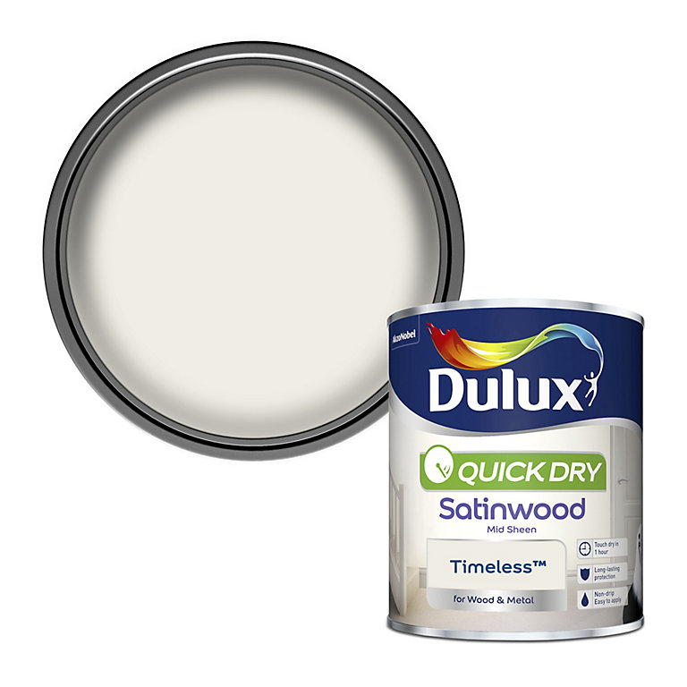 Product image for Dulux Timeless Satinwood Metal & wood paint, 750ml