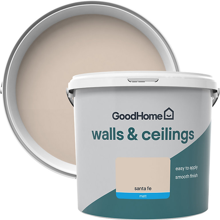 Product image for GoodHome Walls & ceilings Santa fe Matt Emulsion paint, 5L