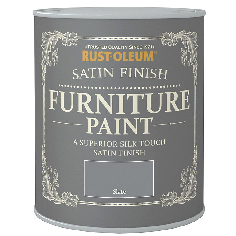 Product image for Rust-Oleum Slate Satinwood Furniture paint, 750ml