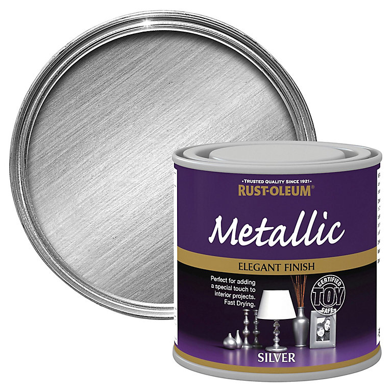 Image of Rust-Oleum Silver effect Multi-surface Special effect paint, 250ml