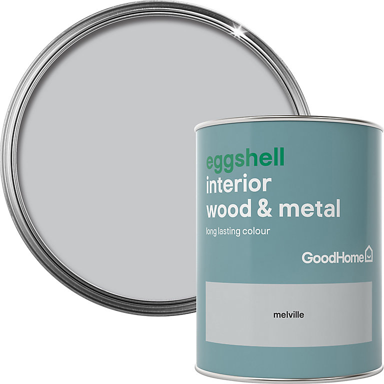 Image of GoodHome Melville Eggshell Metal & wood paint, 750ml
