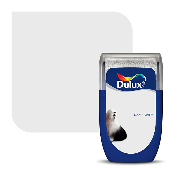 Product image for Dulux Standard Rock salt Matt Emulsion paint, 30ml Tester pot