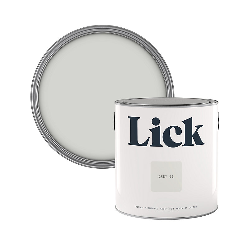 Product image for Lick Grey 01 Matt Emulsion paint, 2.5L