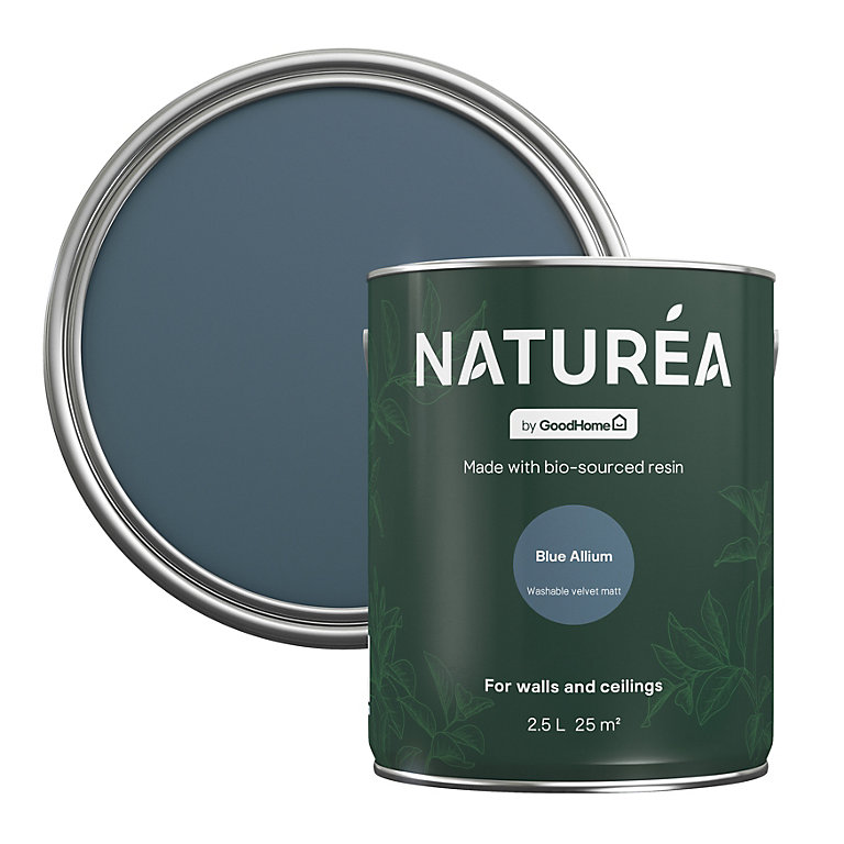 Product image for GoodHome Naturéa Blue Allium Velvet matt Wall paint, 2.5L