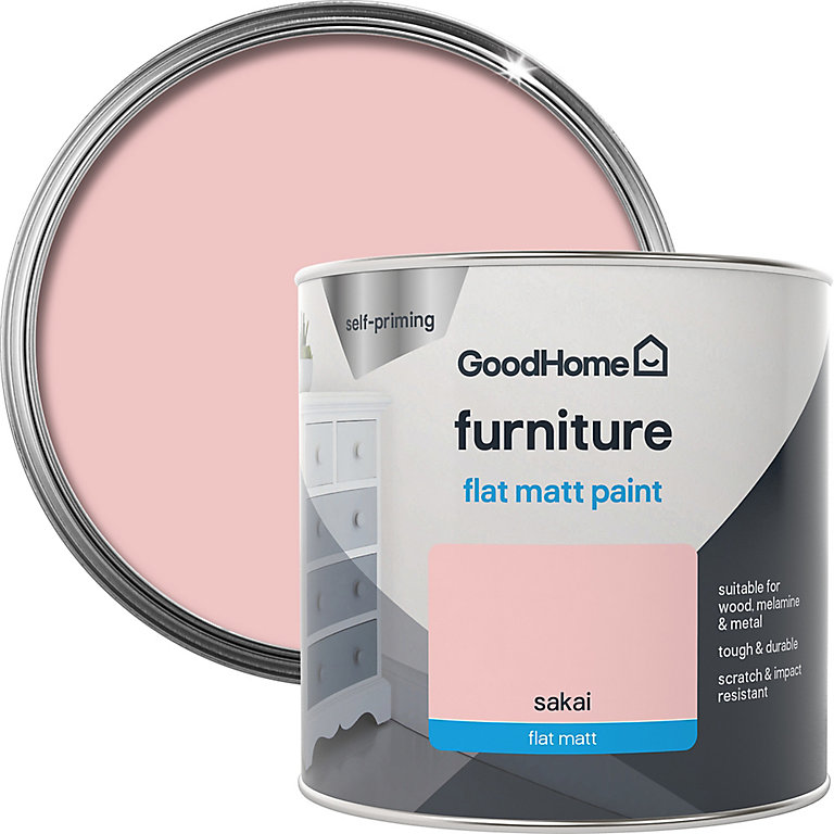 Product image for GoodHome Renovation Sakai Flat matt Furniture paint, 500ml