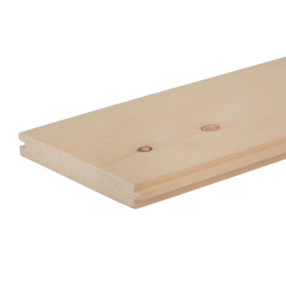Product image for 22mm X 150mm Softwood Tongue & Groove Whitewood Flooring (6'' X 1'')