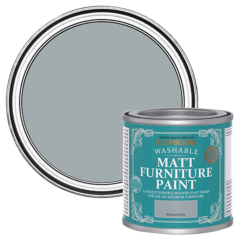 Product image for Rust-Oleum Mineral Grey Matt Furniture paint, 125ml