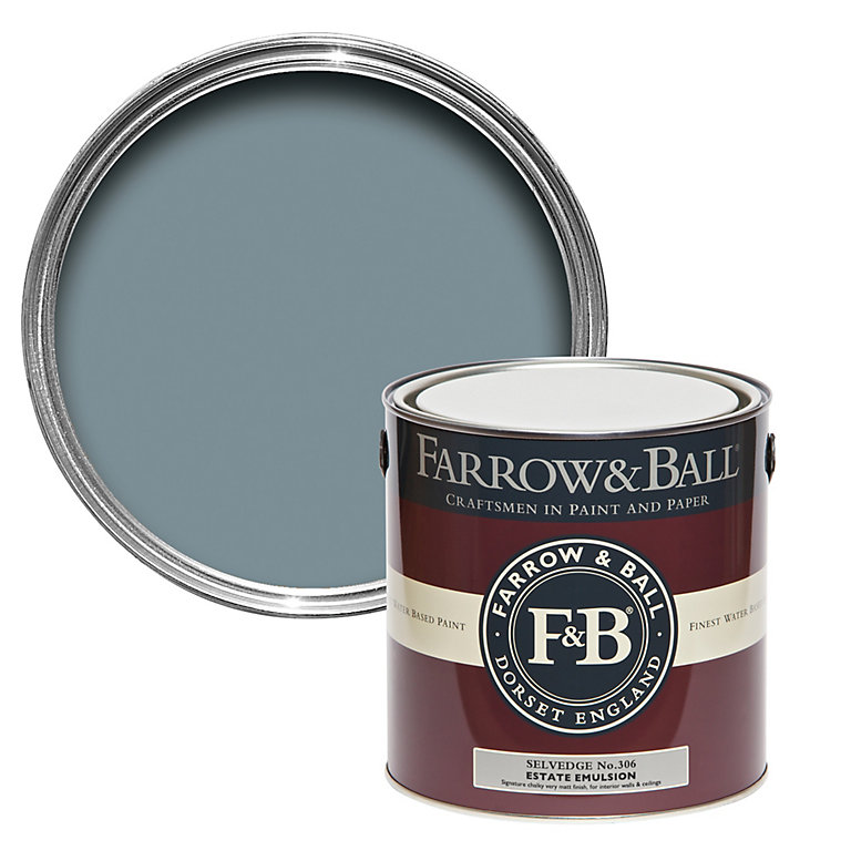 Product image for Farrow & Ball Estate Selvedge No.306 Matt Emulsion paint, 2.5L