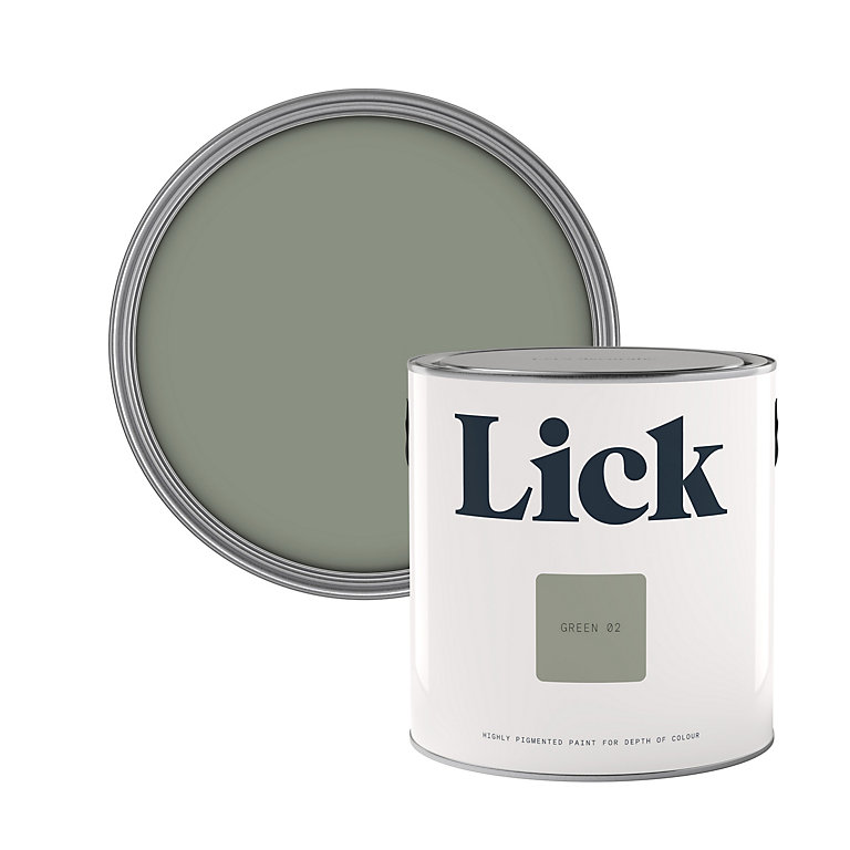 Product image for Lick Green 02 Eggshell Emulsion paint, 2.5L