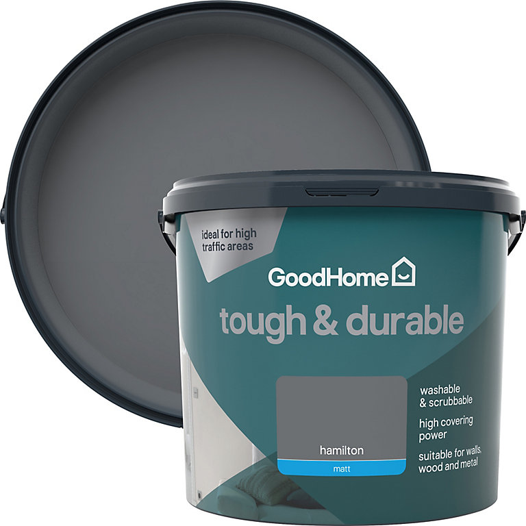 Image of GoodHome Durable Hamilton Matt Emulsion paint, 5L