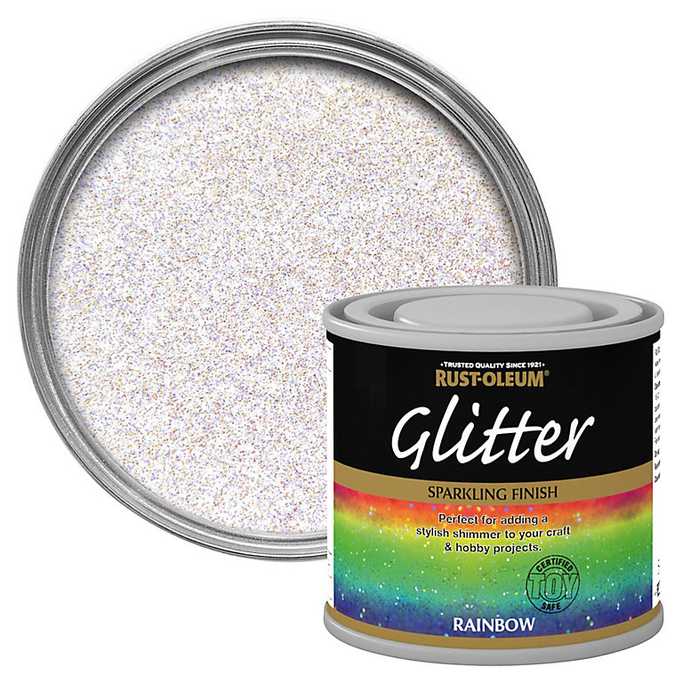 Product image for Rust-Oleum Rainbow Glitter effect Gloss Multi-surface Special effect paint, 125ml