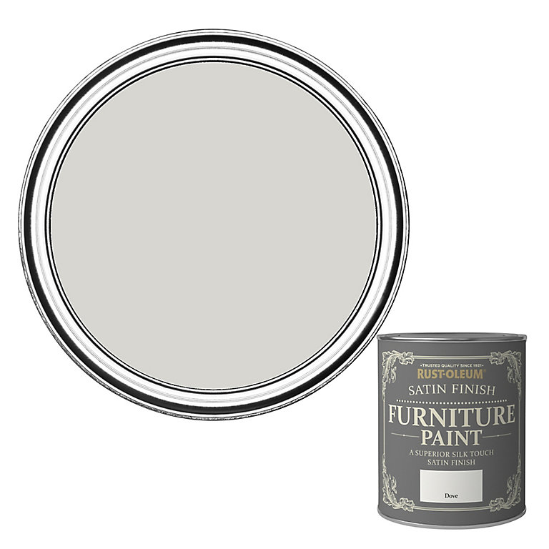Product image for Rust-Oleum Dove Satinwood Furniture paint, 750ml