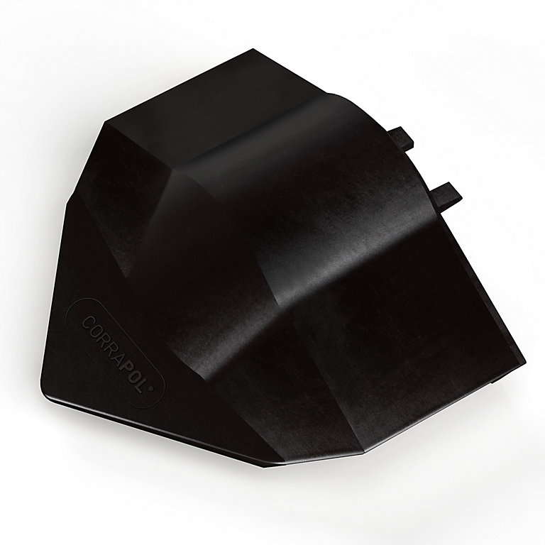 Image of Corrapol Black Aluminium Ridge capping (L)0.1mm (W)160mm