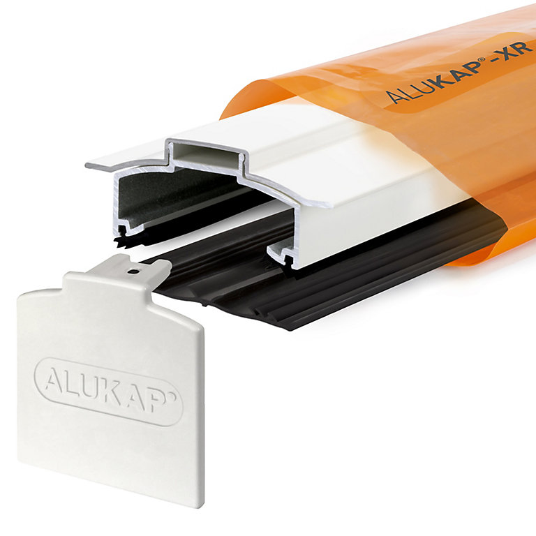 Image of Alukap XR White Aluminium Glazing bar, (L)3m (W)80mm (T)35mm