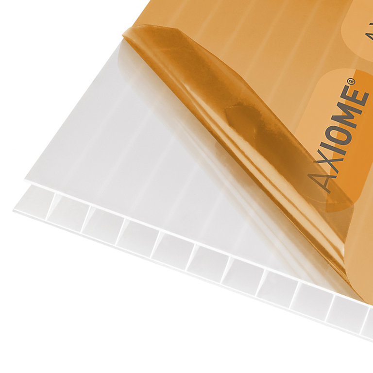 Product image for Axiome Opal effect Polycarbonate Twinwall Roofing sheet (L)2.5m (W)690mm (T)10mm