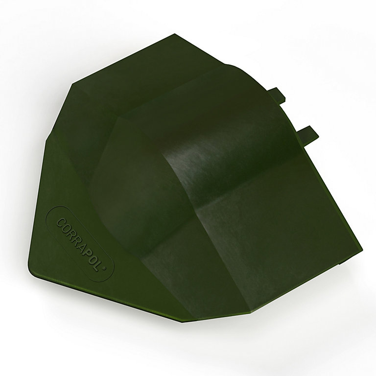 Image of Corrapol Green Aluminium Ridge capping (L)0.1mm (W)160mm