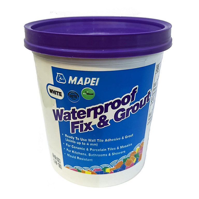 Product image for Mapei Ready mixed White Flexible Wall tile Grout, 1.5kg Tub