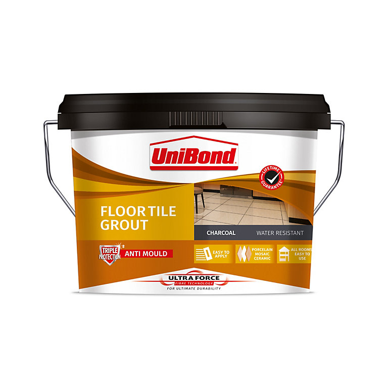 Product image for UniBond Ready mixed Black Floor tile Grout, 3.75kg