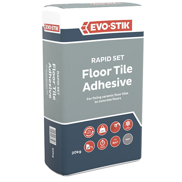 Product image for Evo-Stik Grey Floor tile Adhesive, 20kg