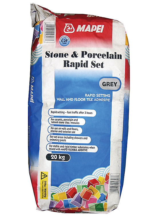 Product image for Mapei Rapid set Grey Adhesive, 20kg