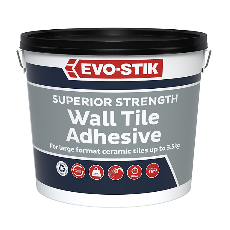 Product image for Evo-Stik Ready mixed White Wall tile Adhesive, 13.36kg