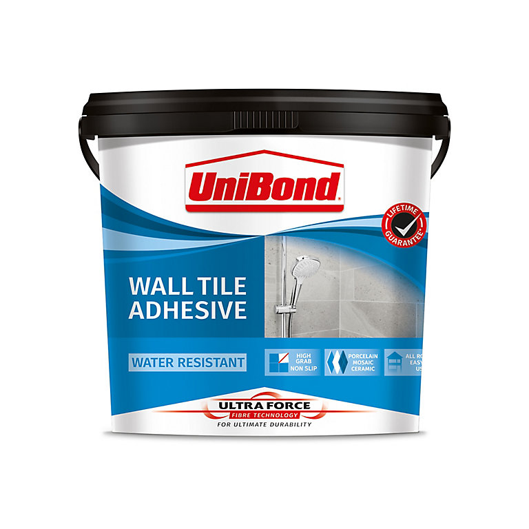 Product image for UniBond UltraForce Ready mixed Beige Wall tile Adhesive, 6.9kg