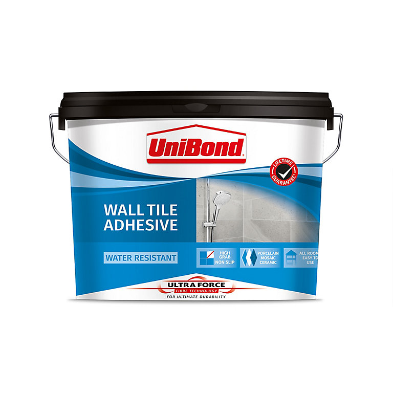 Product image for UniBond UltraForce Ready mixed Beige Wall tile Adhesive, 13.8kg