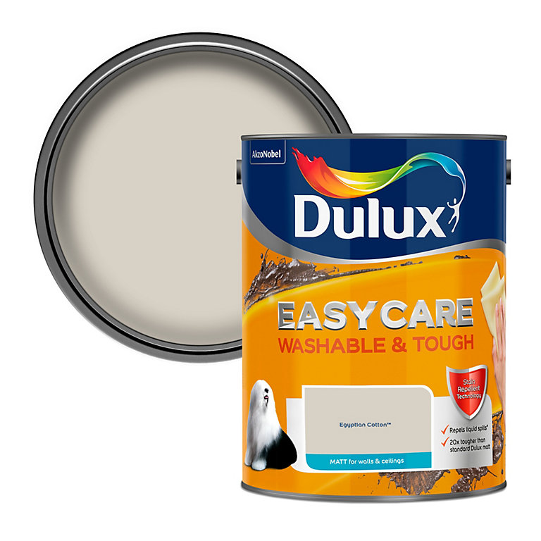 Product image for Dulux Easycare Egyptian cotton Matt Emulsion paint, 5L