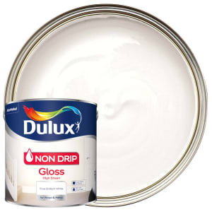 Product image for Dulux Pure brilliant white Gloss Metal & wood paint, 2.5L