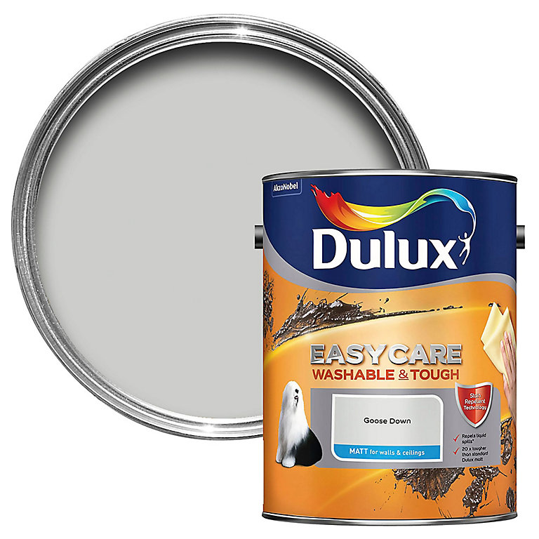 Product image for Dulux Easycare Goose down Matt Emulsion paint, 5L