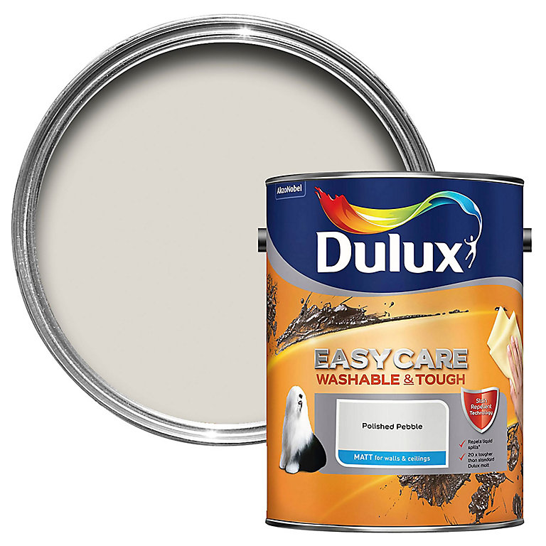 Product image for Dulux Easycare Polished pebble Matt Emulsion paint, 5L